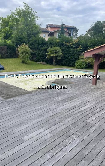 Devis Dégrisement de terrasse et façade a Saubrigues